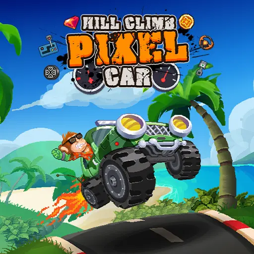 Hill Climb Pixel Car Oyna - Off-road Yarış ve Motor Sporları