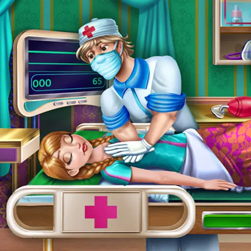 لعبة إنقاذ الأميرة الجليدية - لعبة التجميل والتمريض المجانية