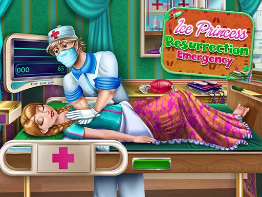 لعبة إنقاذ الأميرة الجليدية - لعبة التجميل والتمريض المجانية