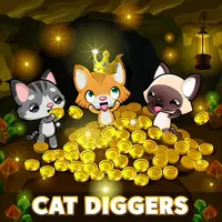 Idle Cat Diggers لعبة مجانية للعب واستكشاف الذهب
