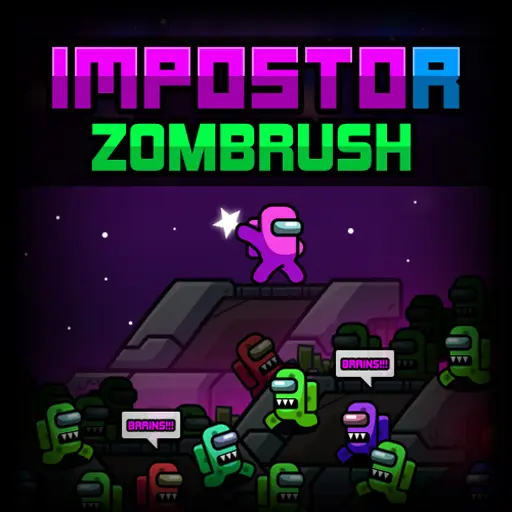 Impostor Zombrush 無料オンラインゲーム|Among Us風アクションゲーム