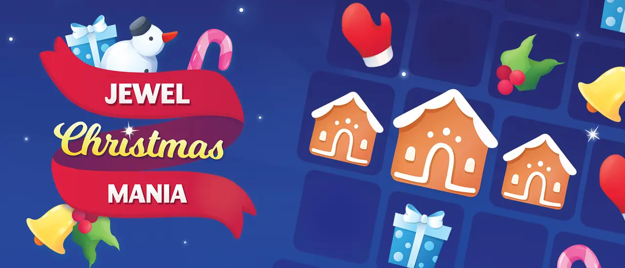 Jewel Christmas Mania - Jogo de Puzzle Match-3 Grátis Online