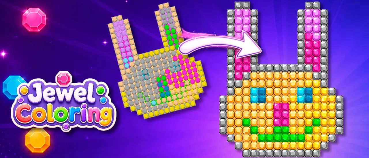 Jewel Coloring - Jeu de Puzzle de Coloration en Ligne Gratuit