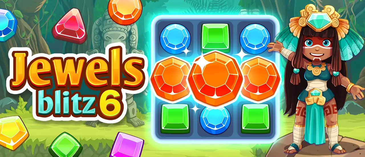 Jewels Blitz 6 - Jeu de Match 3 en ligne gratuit