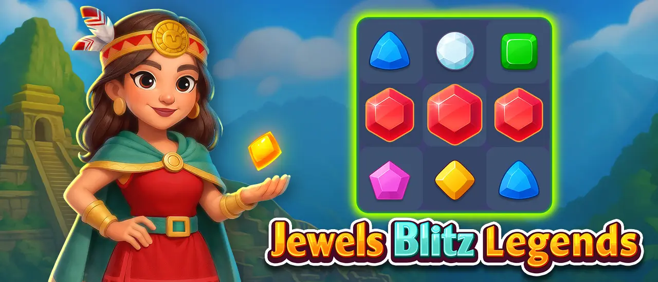 Jewels Blitz Legends - Jogo Match 3 Online Grátis