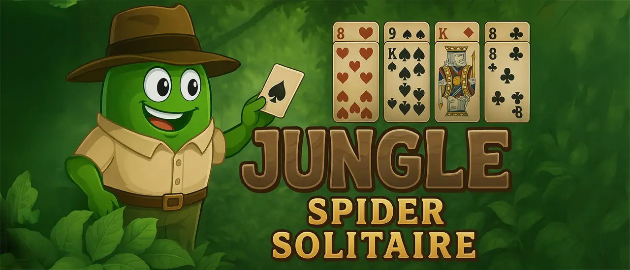 Jungle Spider Solitaire kostenlos online spielen - Kartenspiel für Strategie und Spaß