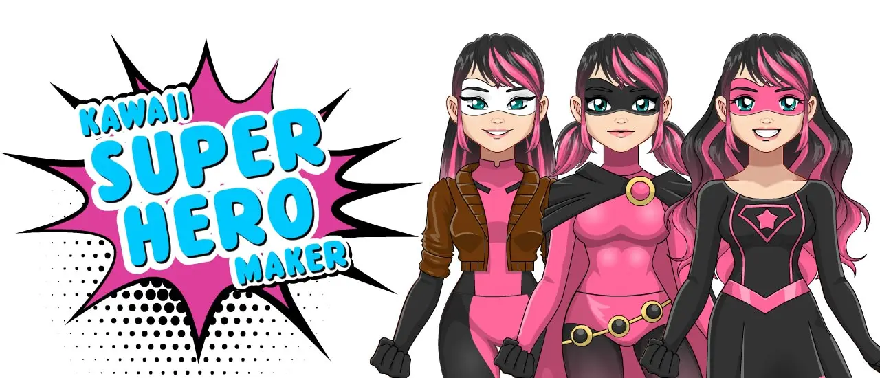 Kawaii Superhero Avatar Maker - Jogue Grátis e Crie Heróis