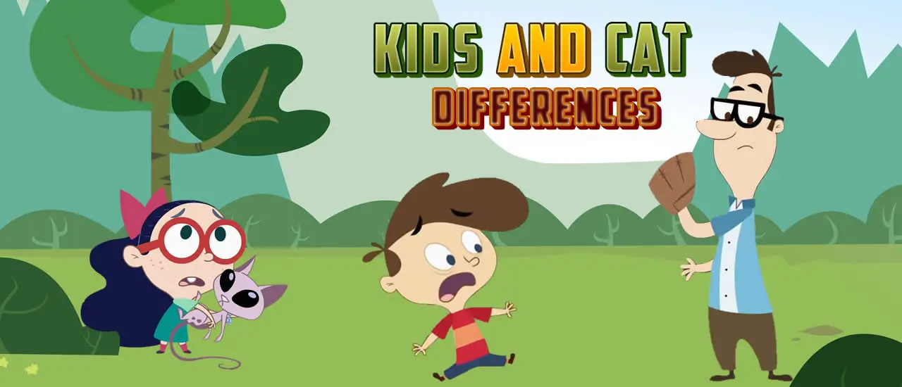 Kids And Cat Differences - Jogo de Encontrar Diferenças Grátis