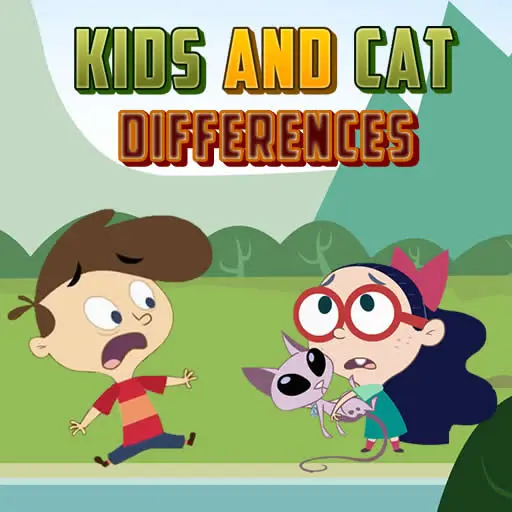 Kids And Cat Differences - Jogo de Encontrar Diferenças Grátis