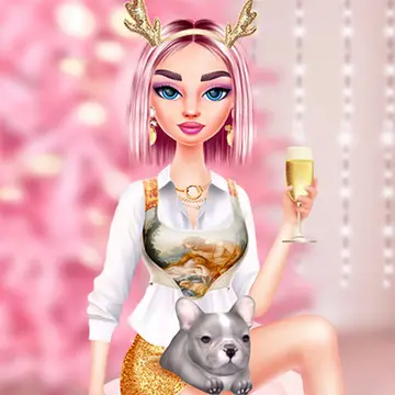 Kikis Pink Christmas - Jogo de Vestir Online Grátis para Meninas