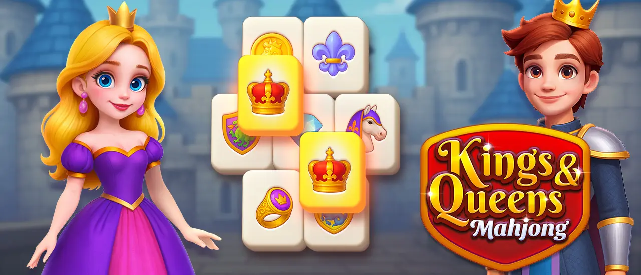 Kings and Queens Mahjong kostenlos online spielen – Puzzle Spiel für Fans