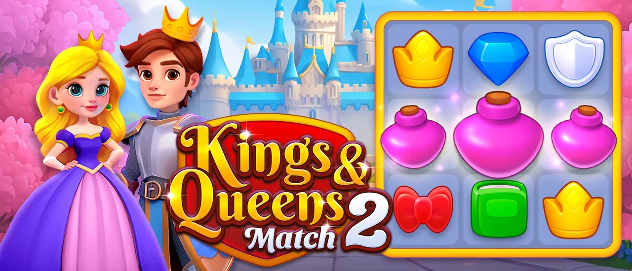 Kings and Queens Match 2 - Jeu de Match 3 en ligne gratuit