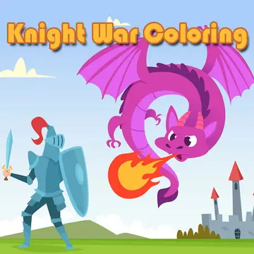 Knight War Coloring لعبة تلوين مجانية على الإنترنت للأطفال