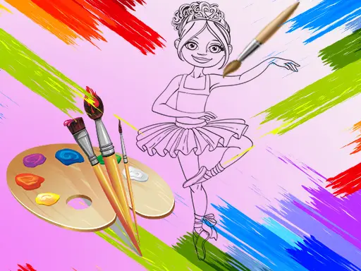 Little Ballerinas Coloring - Jogue Grátis e Divirta-se Colorindo