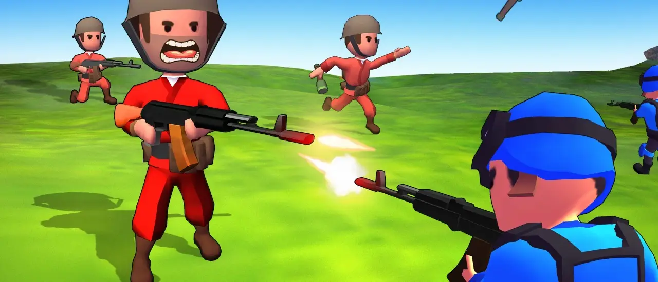 Little Commander. Red vs Blue - Ücretsiz Strateji Oyunu Oyna