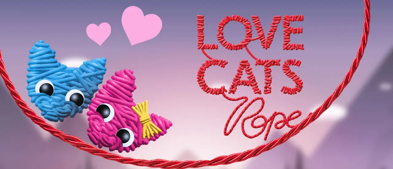Love Cats Rope - Jeu de Puzzle Gratuit en Ligne