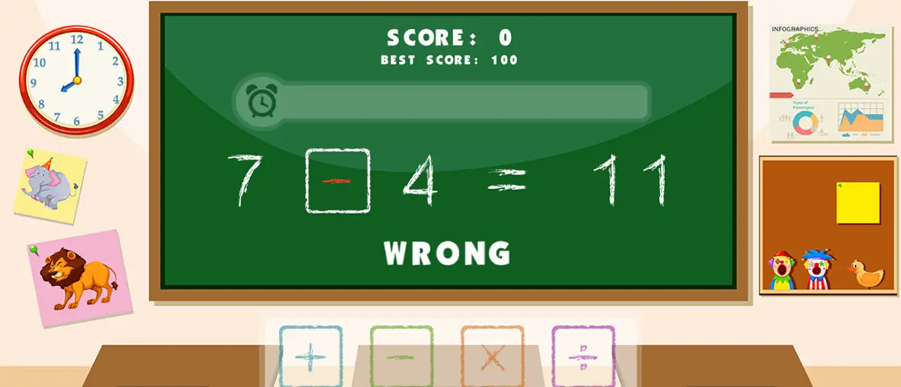 Math Signs Game - Juego educativo para aprender matemáticas y jugar en línea gratis