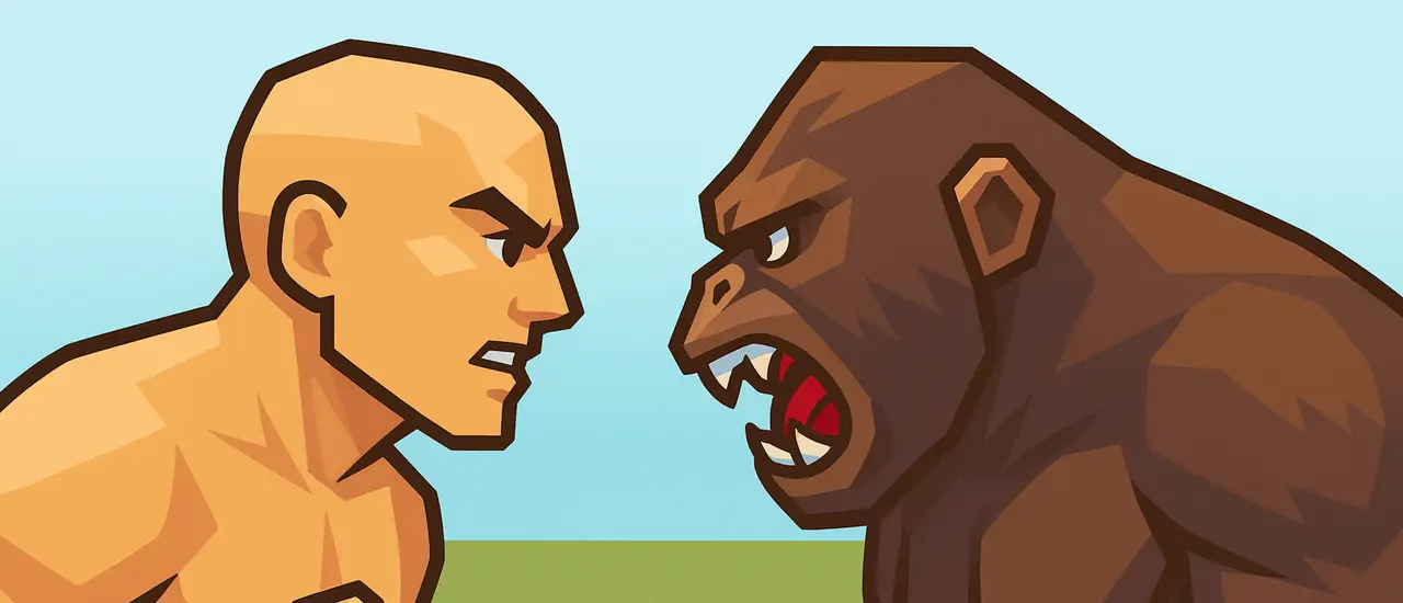 Men Vs Gorillas - Jeu de Combat Évolution Gratuit