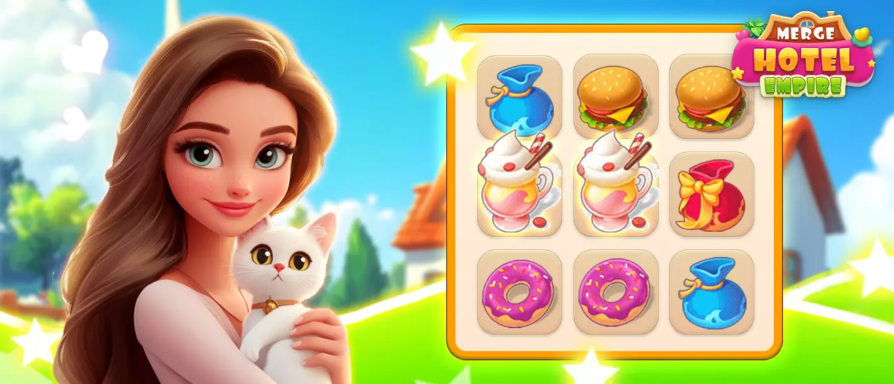 Merge Hotel Empire – Kostenloses Puzzlespiel zum Spielen
