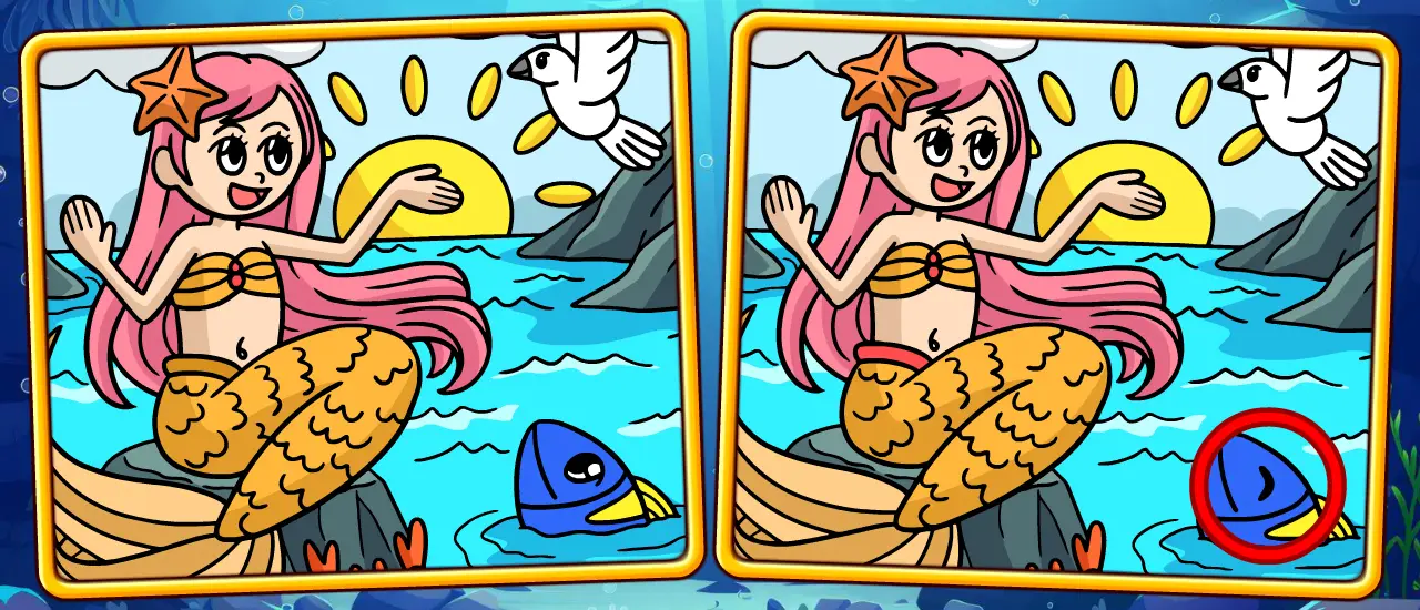 Mermaids Spot The Differences - Ücretsiz Bulmaca Oyunu Oyna