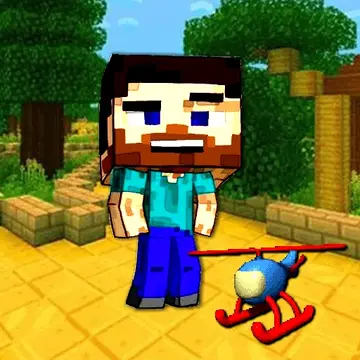 Mineblock Helicopter Adventure - Juego en línea gratis