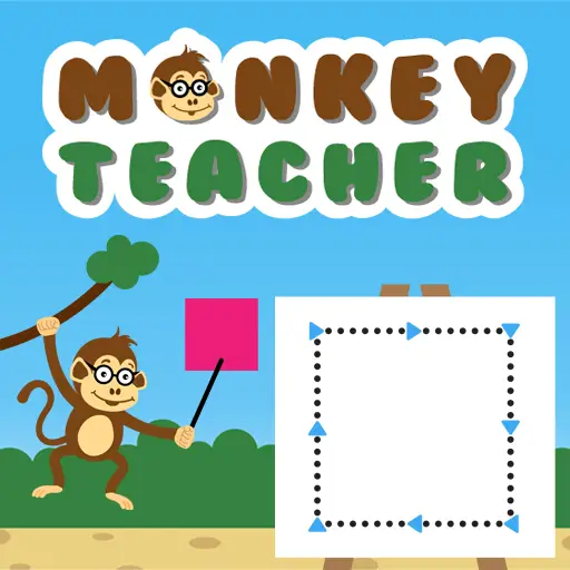 Monkey Teacher Jogo Educativo para Crianças - Desenhar Figuras