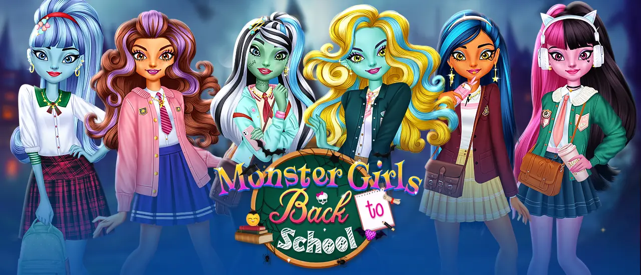 Monster Girls Back to School Oyna - Ücretsiz Giyim ve Moda Oyunu