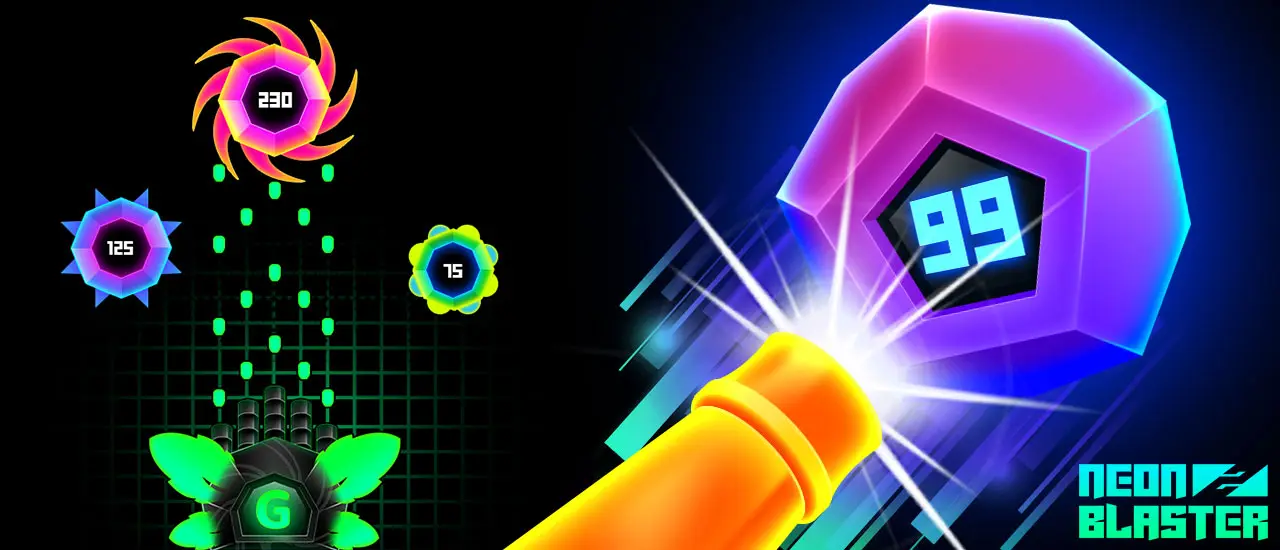 Neon Blaster 2 - Jeu de tir en ligne gratuit