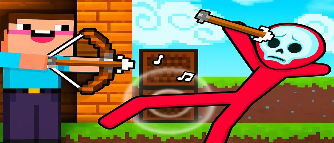 Noob Arqueiro vs Stickman Zombie: Jogo de Tiro Online Grátis