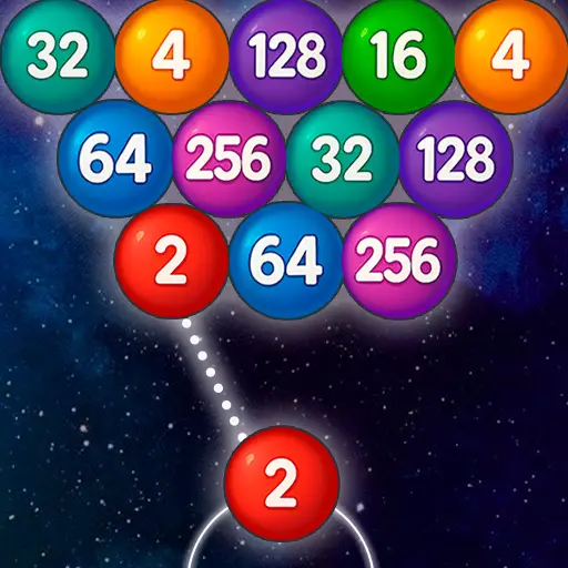 Number Bubble Shooter - لعبة تصويب الفقاعات الرقمية المجانية عبر الإنترنت