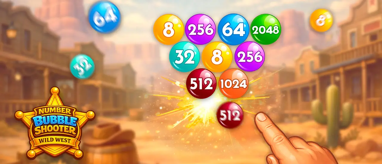 Number Bubble Shooter Wild West