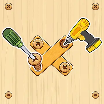 لعبة الألغاز الخشبية Nuts & Bolts Wood Puzzle للعب مجاناً عبر الإنترنت