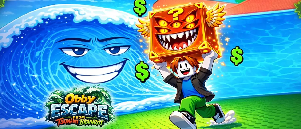 Obby Escape from Tsunami Brainrot - Juego en línea gratis