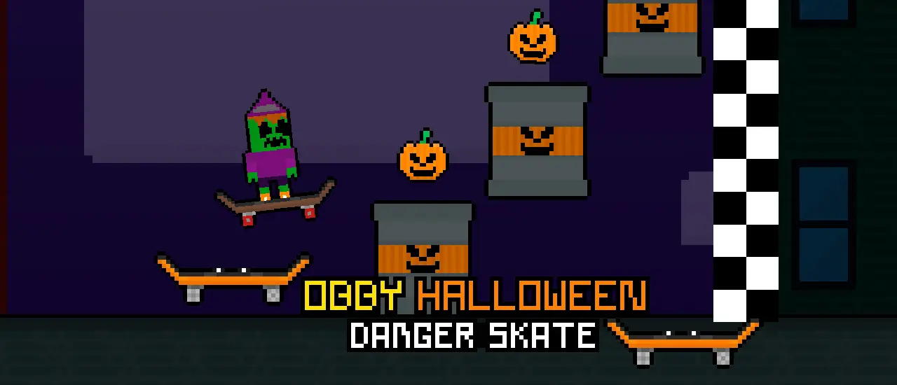 Obby Halloween Danger Skate