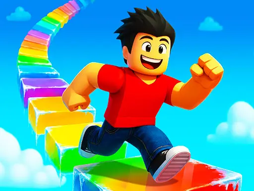 Obby Rainbow Tower Ücretsiz Oyna - Hızlı ve Renkli Kule Yarışı