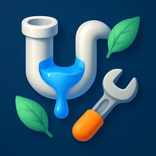 パイプパズル:つなげて流そう - 無料で遊べる脳トレパズルゲーム