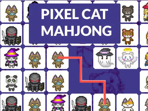 Pixel Cat Mahjong - Jouer en ligne gratuitement