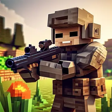 Pixel Village Battle 3D.IO - Ücretsiz Çok Oyunculu Çatışma Oyunu