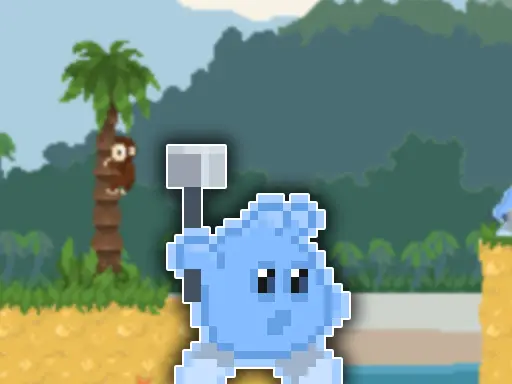 Poo Hammer لعبة منصة pixel مجانية ومثيرة للعب عبر الإنترنت