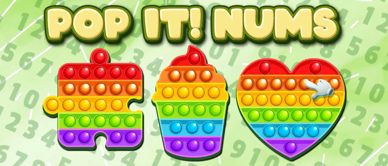 لعب لعبة Pop It Nums المجانية للأرقام والرياضيات للأطفال