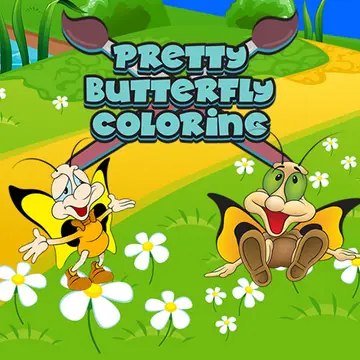 Pretty Butterfly Coloring - Free Online Coloring Game for Kids