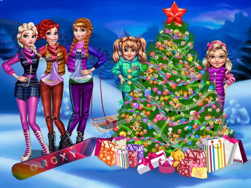 Princess Christmas Night - Free Online Holiday Art Game