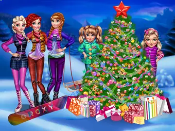 Princess Christmas Night - Free Online Holiday Art Game