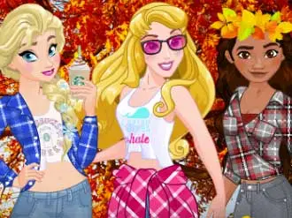 Princess Fall Flannels - Juego de vestir para chicas gratis