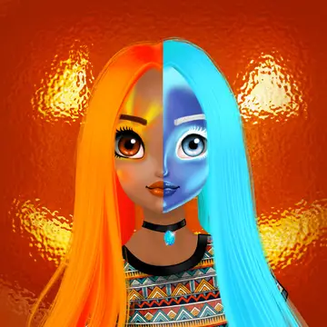 Princess Halloween Makeup HalfFaces Oyunları - Ücretsiz ve Online
