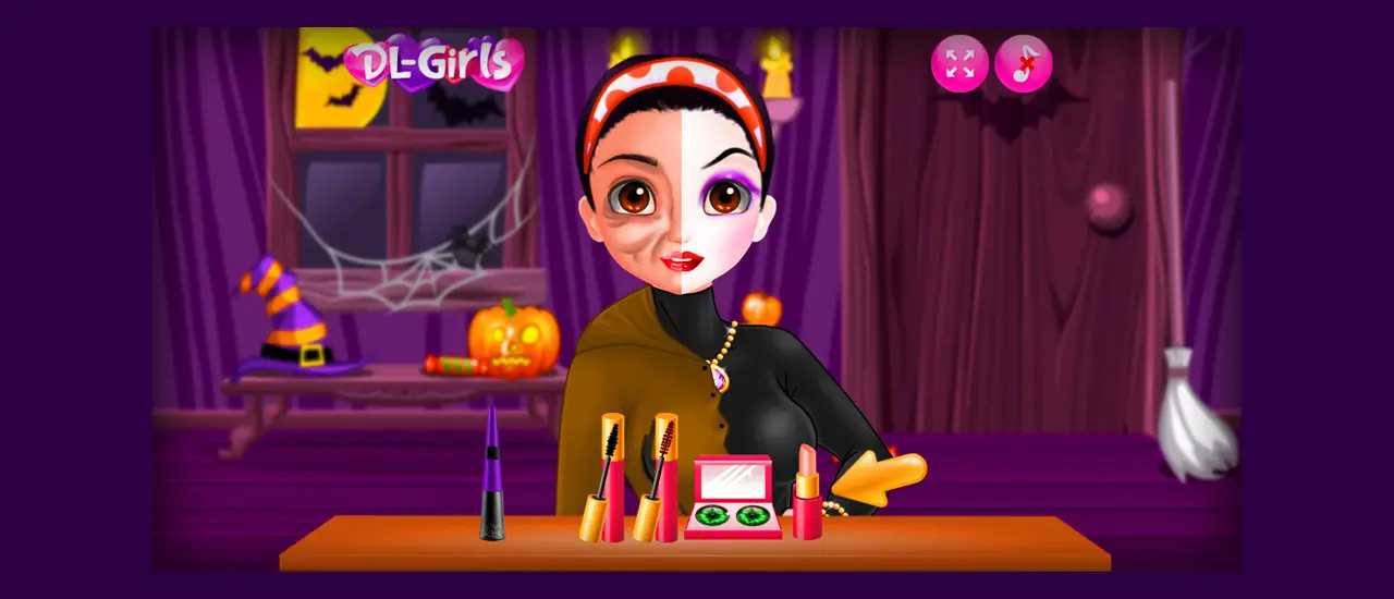 Princess Halloween Makeup HalfFaces Oyunları - Ücretsiz ve Online