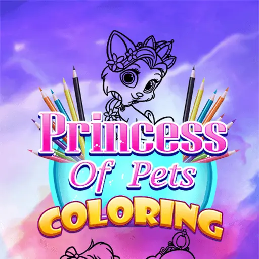 Princess Of Pets Coloring Game - Play & Color Pets for Free