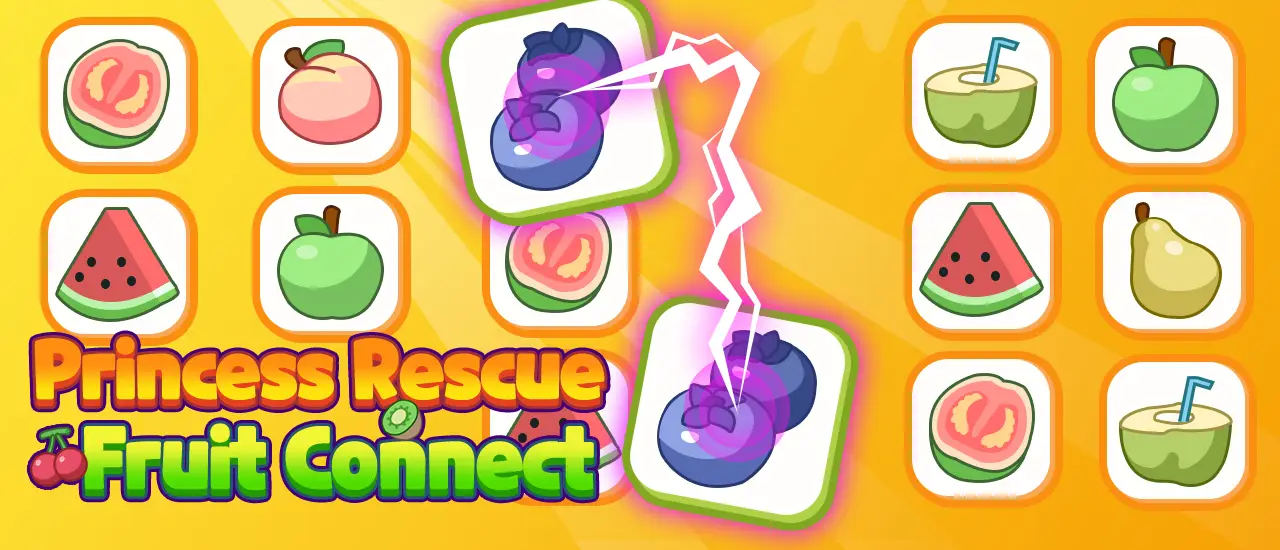Princess Rescue Fruit Connect - Kostenloses Puzzle Spiel online spielen