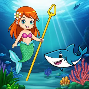 Princess vs Shark - Jeu d'aventure et puzzle en ligne gratuit