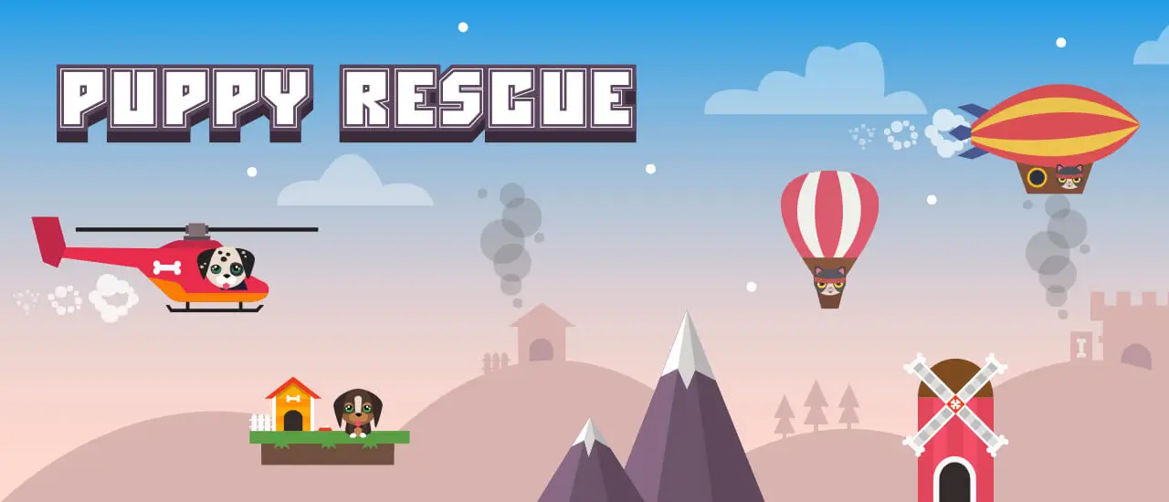 Puppy Rescue - Fun Helicopter Rescue Game to Play Online for Free